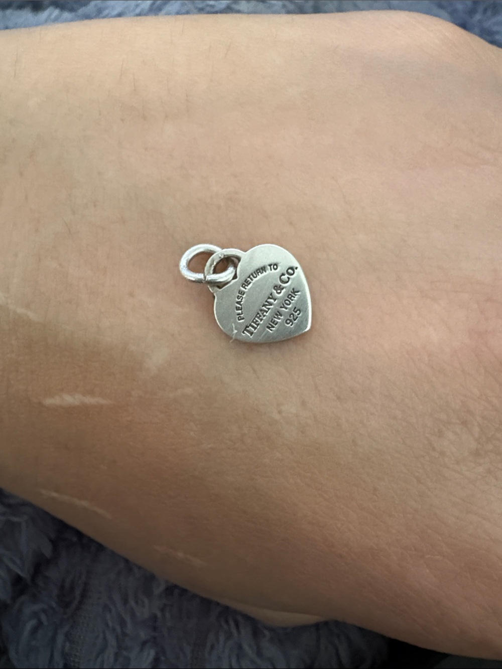 Tiffany & Co. Sterling Silver Heart Tag Charm - Silver